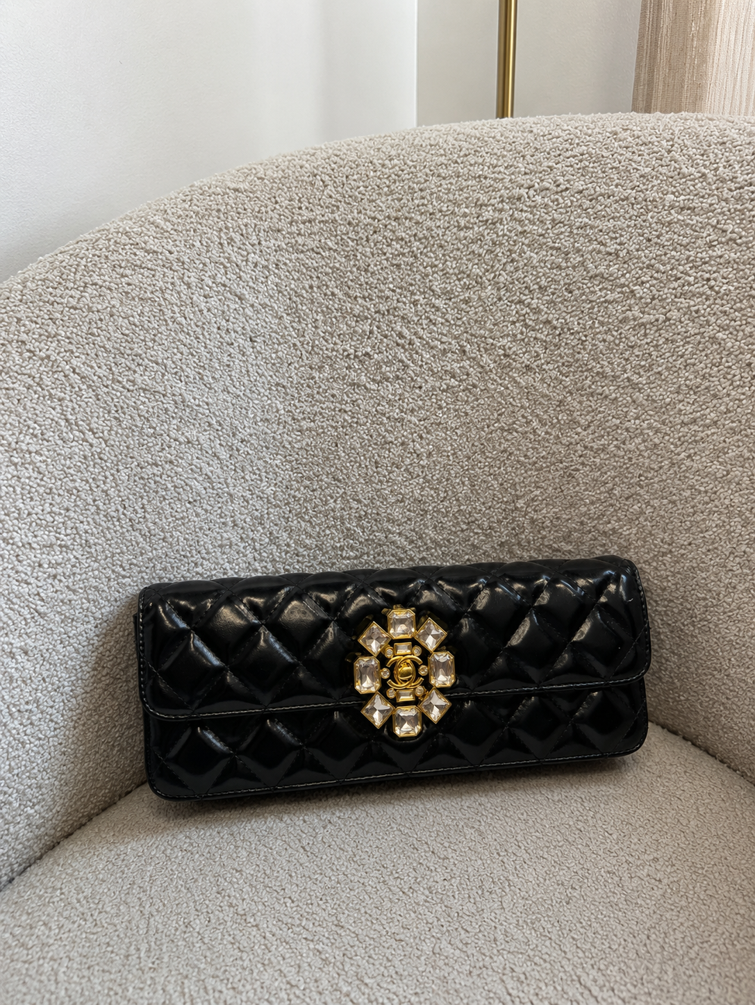 Crystel Clasp Quilted Bag
