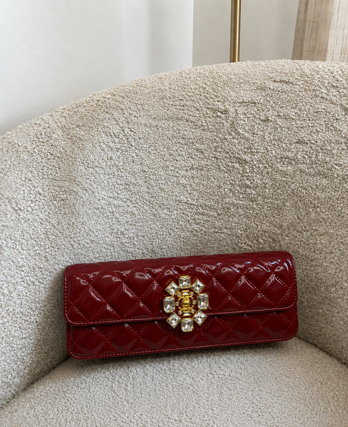 Crystel Clasp Quilted Bag