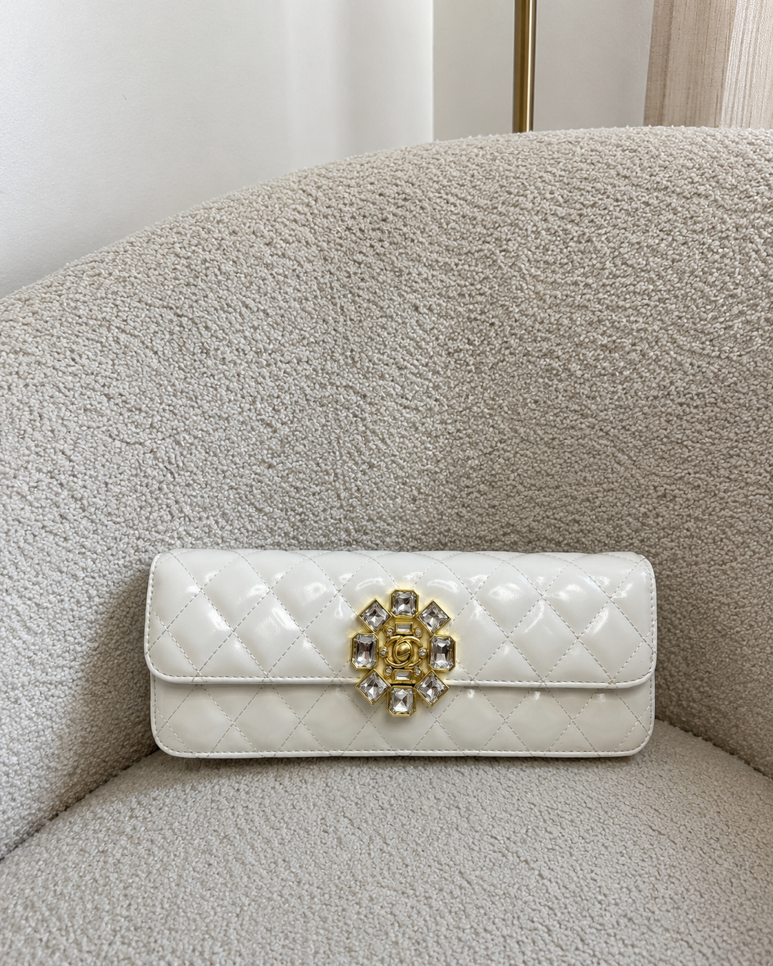 Crystel Clasp Quilted Bag