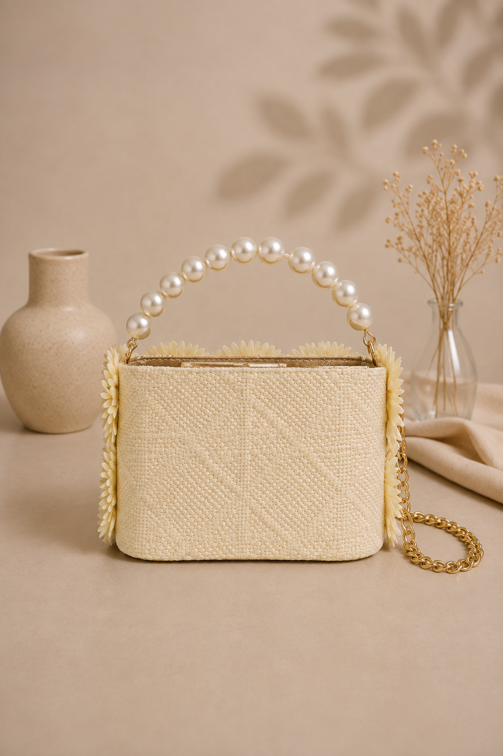 Daisy Bloom Pearl Handbag
